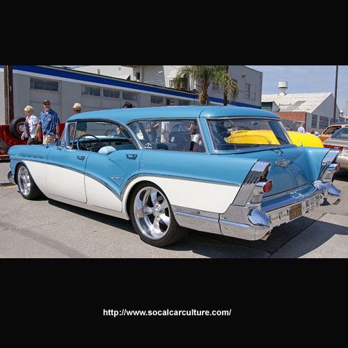 1957 Buick Station Wagon. Perfect car to pull your vintage camping trailer.