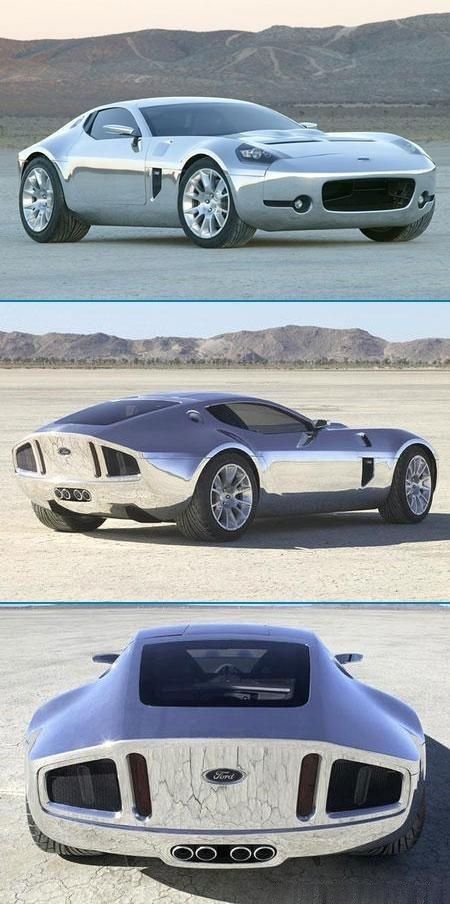 Stunning Chrome Ford Shelby GR-1 concept. Hit the pic for more #carporn like this...