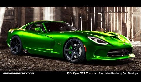 hot new cars for 2014 | Rendering: 2014 SRT Viper Roadster