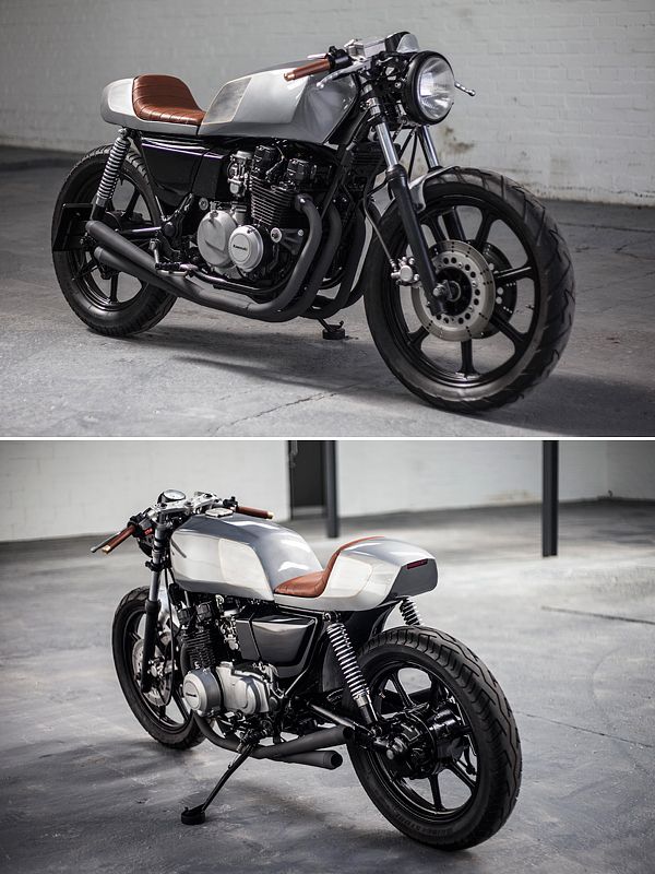 The Auto Fabrica Type One: a stunning Kawasaki GT550 custom. See more customs like this on the Bike EXIF Facebook page: https://www.facebook.com/BikeEXIF