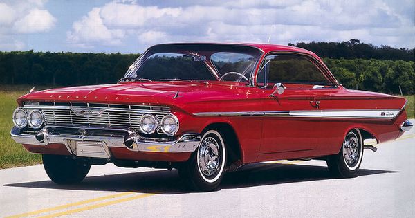 Retro car - 1961 Chevrolet Impala SS 409 - red - fvl