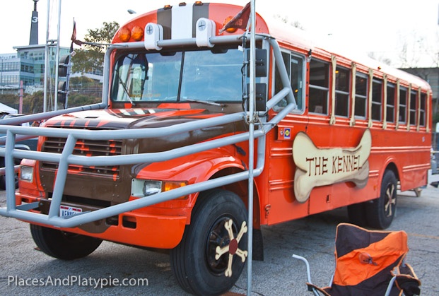 Stadium #2 of 31: Cleveland Browns tricked out rigs. The bone blades on the wheels are genius for cutting through traffic.