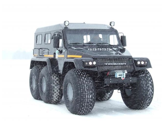 Meet the utterly unnecessary and batshit-fabulous Trecol 39294 6x6. You can keep your Hummer. We want one of these. Designed for use by the Russian...