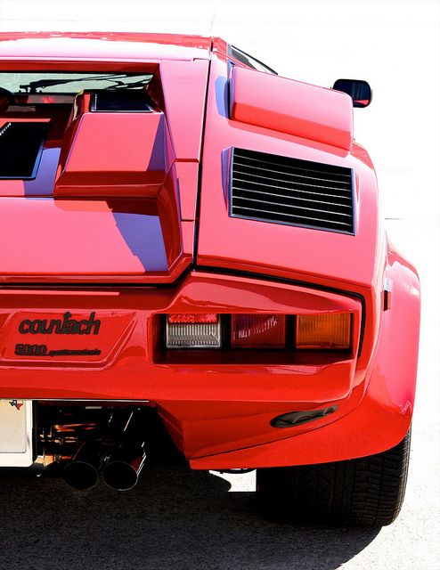 Luxury automobile - Stunning closeup of a Lamborghini countach