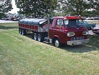 I remember seeing this truck in an old Overdrive mag. Made from a Ford Econoline van.
