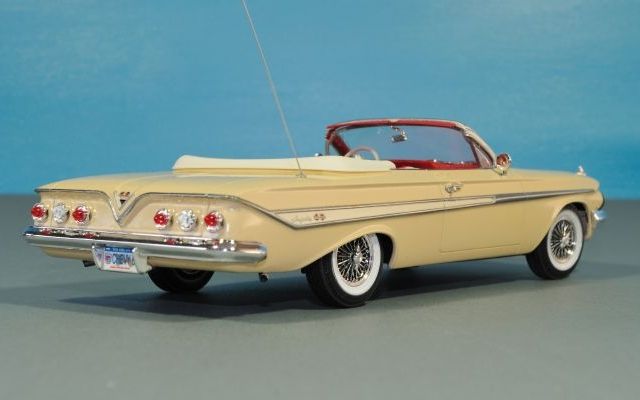 1961 Chevrolet Impala Convertible. One family that I baby sat for at their country club had a red Impala with white seats. I loved that they would drive with the top down. We had to sit on our towels on the way back home as the seats were too hot.