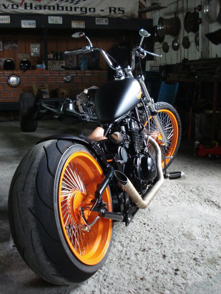 Love the black and orange contrast of this Harley http://pinterest.com/treypeezy http://OceanviewBLVD.com